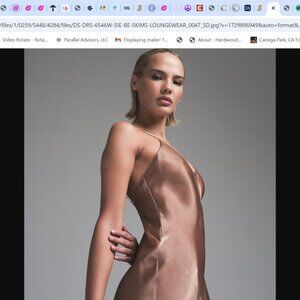 SKIMS Satin Slip Dress in Bronze